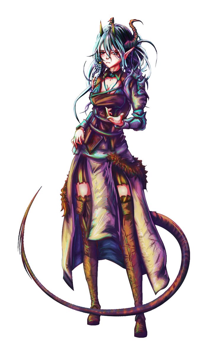 Dimongo619467's tweet photo. wolf cub found time to draw and completed art (experiment with style). 

original character - Eydís von Sarznés https://t.co/G7dRwZC5go