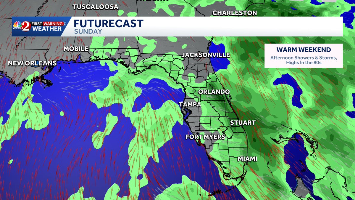 TMainolfiWESH's tweet image. Here's an update on the rainfall potential through early next week folks! A nice shield of rain headed our way over several days! #rain #storms #weshwx