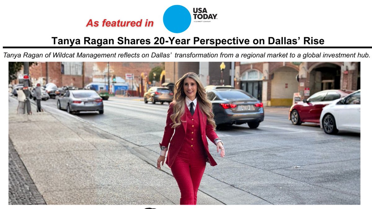 TanyaARagan's tweet photo. Dallas didn’t become a global investment market overnight.

Excited to share a 20-year perspective on the city’s growth and the redevelopment work that helped shape parts of downtown.

Featured in @USATODAY 

#Dallas #CRE https://t.co/VNaOSJrzRP