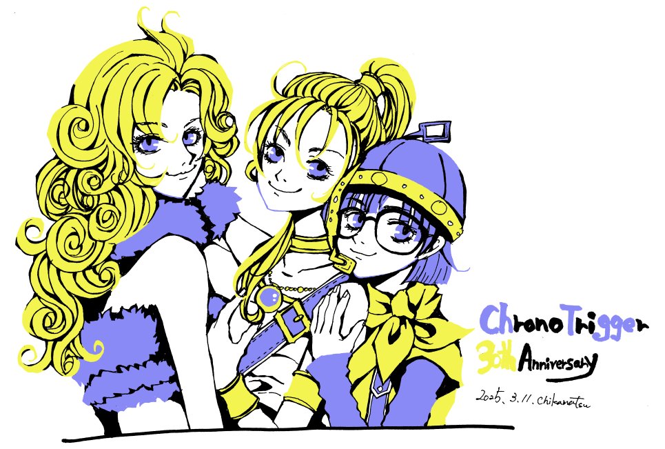 クロノトリガーのお誕生日もあったんだった💦
(去年はセリスとクロトリ30周年と二日続けてイラスト投稿してたんだ・・)
これも去年の再掲で失礼します👏💦
今年は、男子3人組で描こうと思ってたんでした・・
原稿終わったら・・(以下同文)