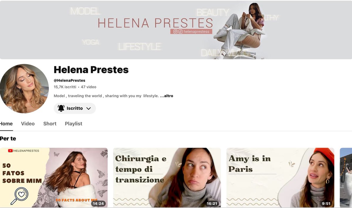 PQuaciari's tweet photo. #helevier
Mi aiutate a capire io feci l’iscrizione al canale youtube di Helena e ora mi appare questo sono nel posto giusto?
Grazie a chi vorrà darmi indicazioni https://t.co/AMA50DodGx