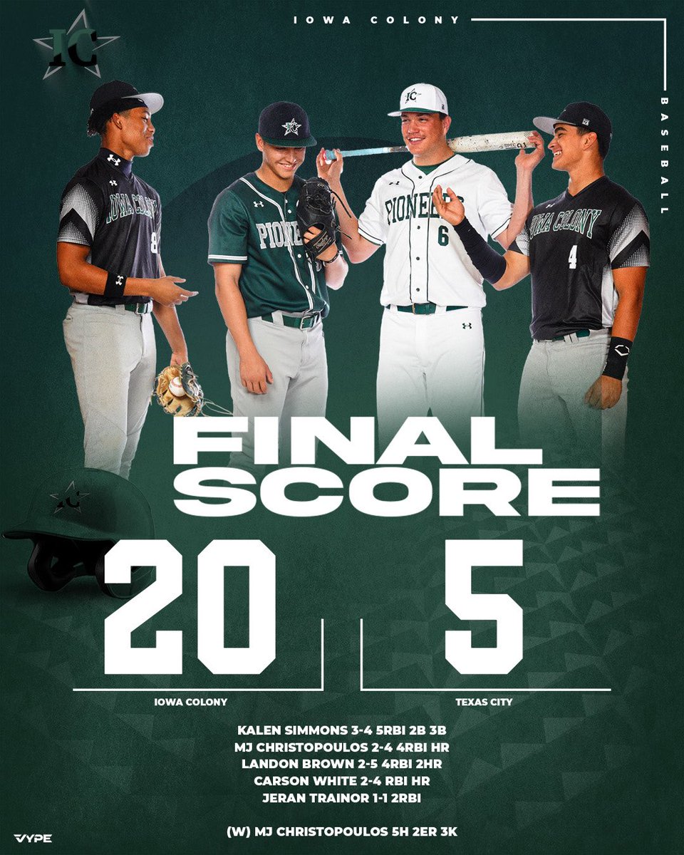 Iowa Colony Baseball tweet media