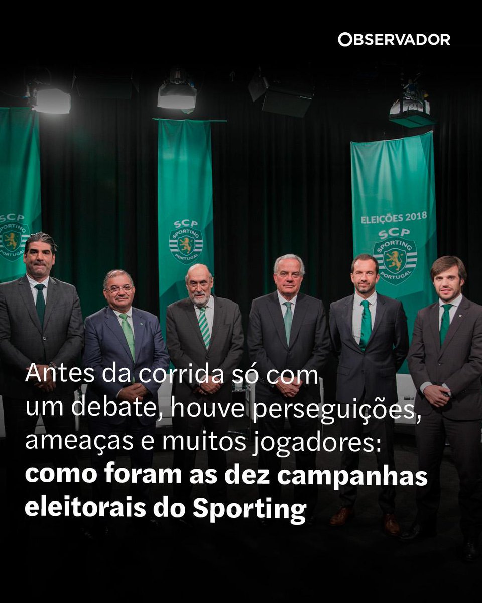 observadorpt's tweet image. Seis candidatos em 2018, três em 2022, dois em 2026. Sucesso desportivo e estabilidade institucional inverteram paradigma das campanhas eleitorais do Sporting mas nem sempre foi assim – longe disso.

#SportingCP #Eleições #Desporto