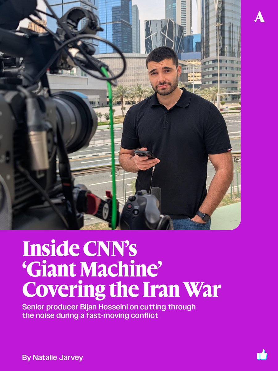 TheAnkler's tweet photo. As the war in Iran rages, @bijancnn is keeping audiences engaged and informed. He tells @natjarv about sifting through the noise to deliver timely and accurate on-the-ground reporting https://t.co/OrDuINKrZv https://t.co/dYUlbgzMRH