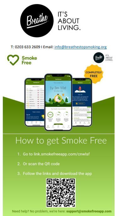Breathe_Service's tweet image. Download the Smoke-free app for No Smoking Day. Free access to the premium version for London residents, includes:

- Unlimited on-demand support from specialist advisors 24/7.
- 12-week supply of your chosen vape or nicotine replacement products
 
Download the app now!
#NSD2026