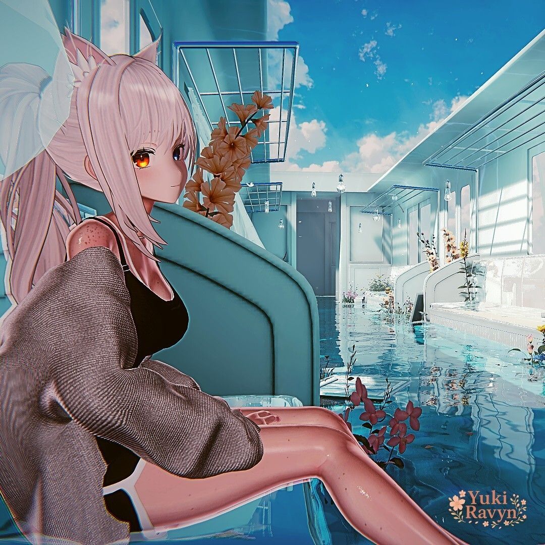 Yuki_ravyn's tweet photo. Just sitting here, enjoying the calm of this little moment 

#VRChat #VRChatBooth #VRChatCommunity #RelaxVibes #PeacefulMoment https://t.co/Gp7P7fo0RO