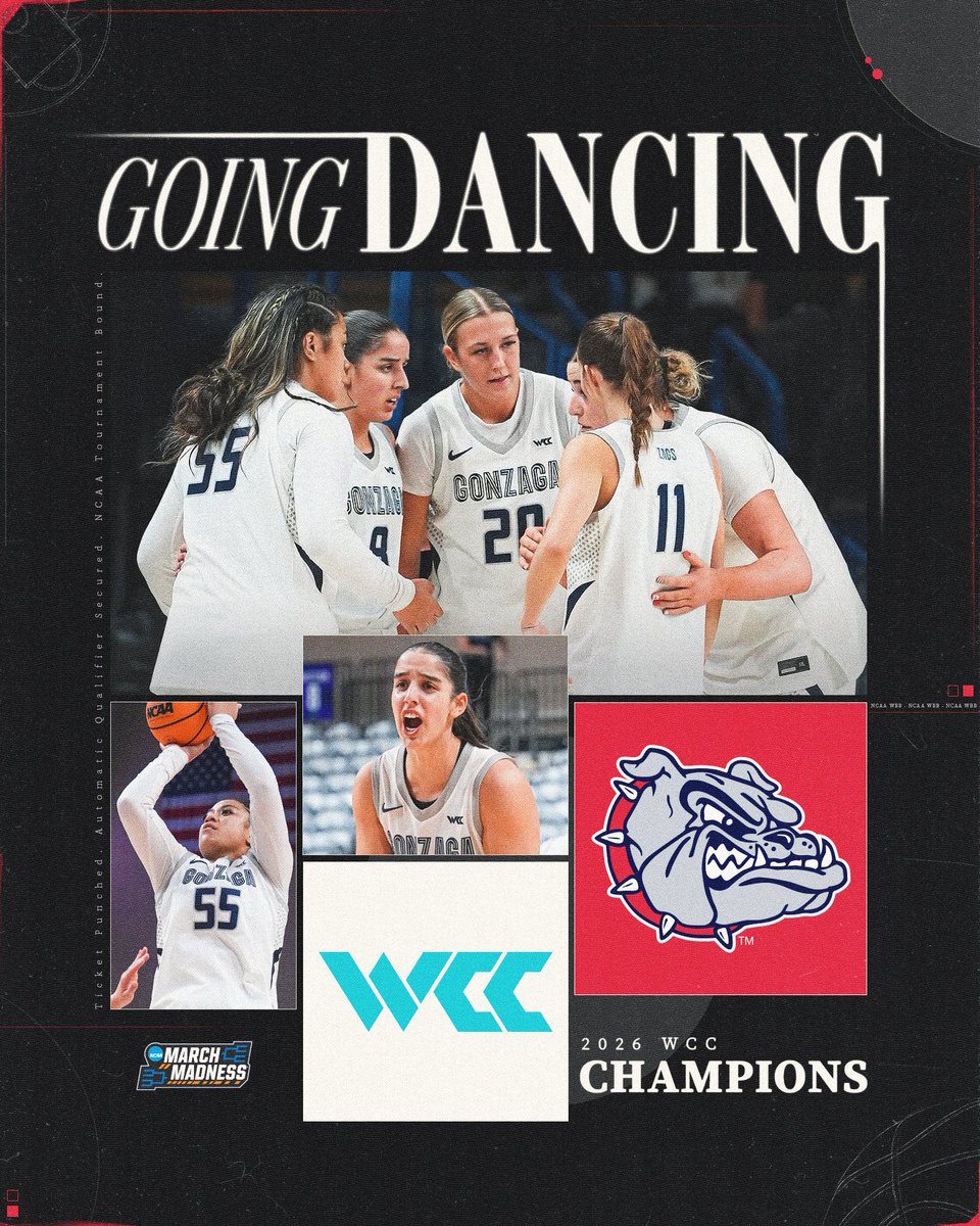 Conference tournament champs ➡️ March Madness

Gonzaga defeats Oregon State 76-66 to earn its 16th appearance in the NCAA DI Women’s Basketball Tournament.

#MarchMadness