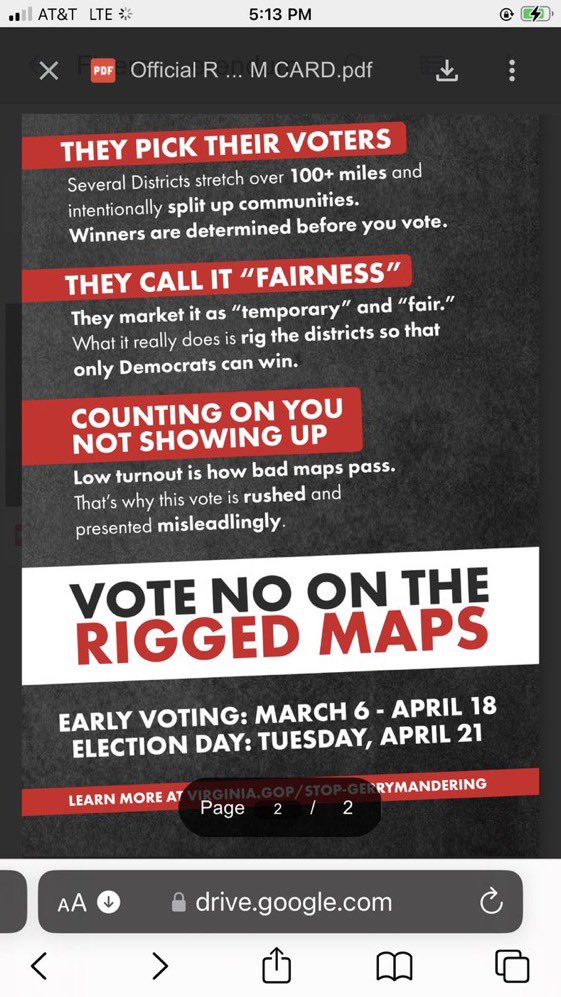 Democrats crying about a power grab when they are trying to steal voices and representation from rural Virginians is a hoot

We are voting NO.