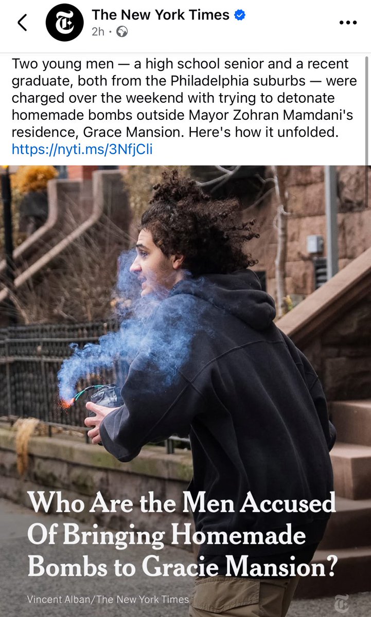 "Accused of bringing a bomb .. "  - NYT

Bro is literally holding a looney toons ass bomb with a lit fuse and it’s SMOKING