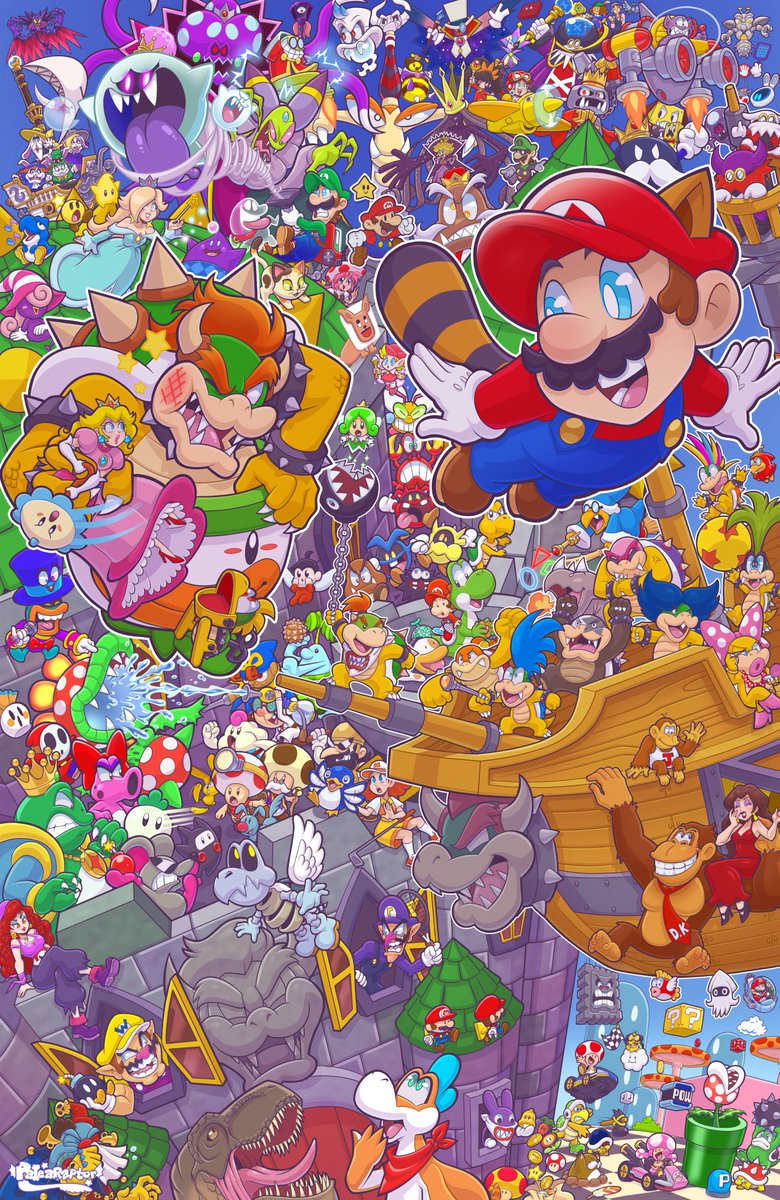 PaleaRaptor's tweet photo. 🍄🌟 HAPPY MAR10 DAY 🌟🍄

🎨Art by ME!

I made this one back in 2022!~
Can you tell I really like Mario games =w=
#supermariobros #mario #fanart #mar10 https://t.co/GjyvOpv63i