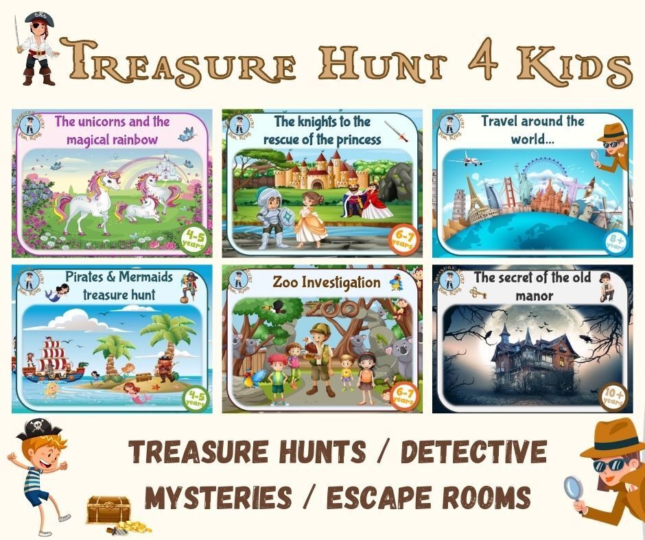 🎉 Dive into a world of printable fun — treasure hunts, mystery games, and at-home escape rooms kids absolutely love! 🧩🕵️‍♀️
Perfect for birthday parties, family game nights, or any moment you need something exciting and screen-free.

treasurehunt4kids.com

#printablegames
