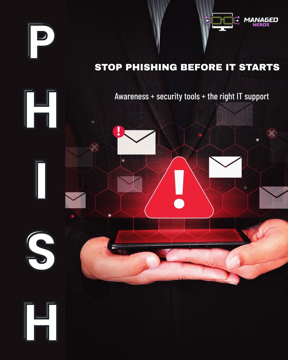Could your team tell the difference between a real email and a fake one? Phishing scams are getting more convincing every day. They can fool even smartest employees when they are busy.

Managed Nerds can help your business strengthen email security.