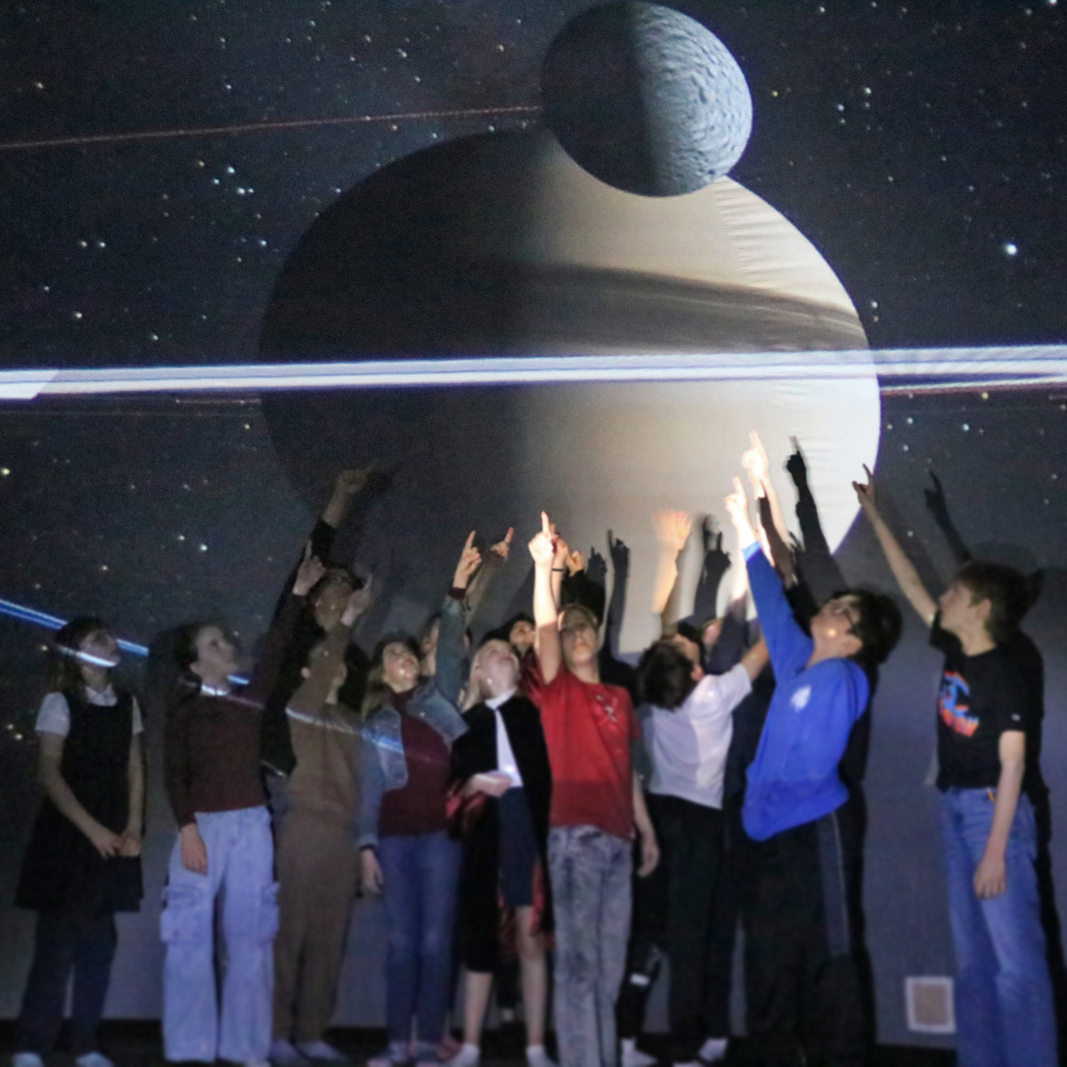 A great day presenting my "Solar System Sojourn" #planetarium show to the students at Holy Cross Lutheran School in Wichita! #portableplanetarium #adastra #wichitaks
