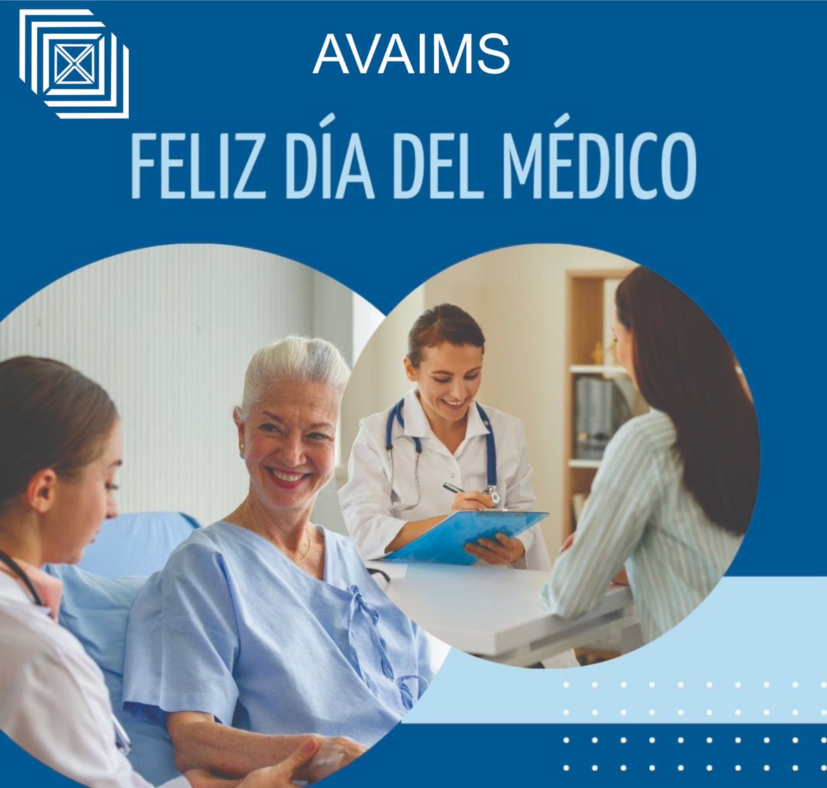 avaimsoficial's tweet photo. En el Día del Médico, desde AVAIMS queremos expresar nuestro más profundo respeto y admiración a quienes dedican su vida a cuidar la de los demás.
​Gracias por ser el pilar fundamental de nuestra salud y por su constante búsqueda de la excelencia.
​¡Feliz Día del Médico! https://t.co/D2oEtnDVpx
