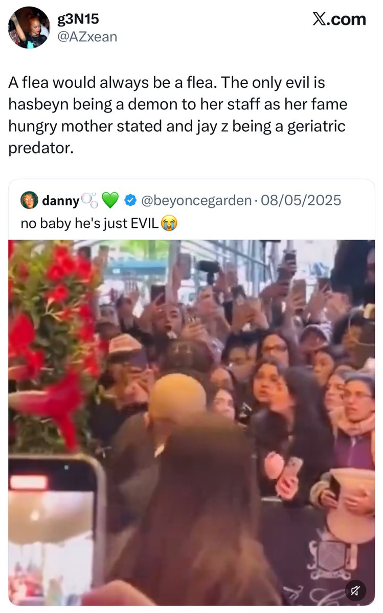 Mind you this is YOU calling Beyoncé demon so like I said in my post ...