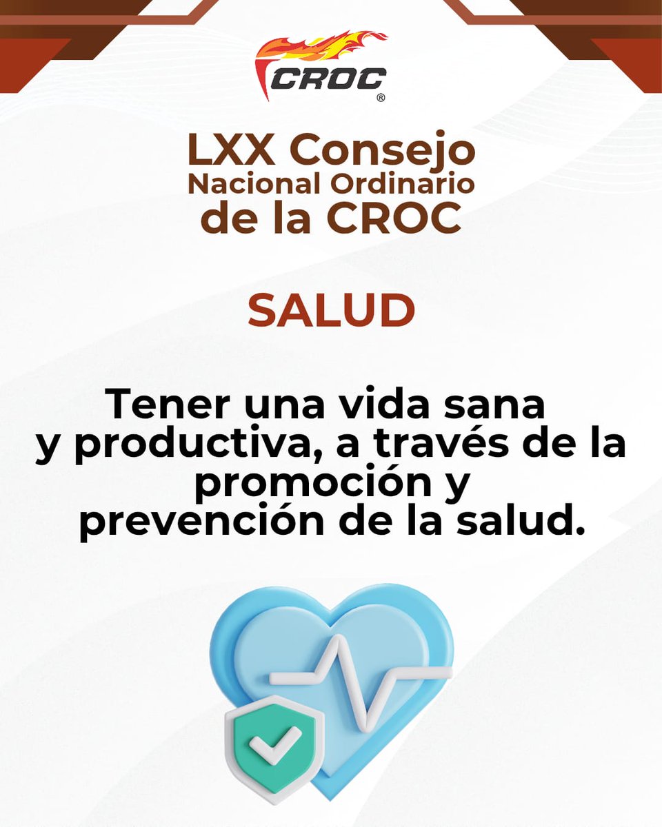 Un eje prioritario es la #Salud, el objetivo es cumplir con el Programa de Acción y el estatuto, para lograr el bienestar de l@s trabajadores y sus familias,que tengan una vida sana a través de la promoción y prevención de la salud, con apoyo del Convenio CROC  y <a href="/Tu_IMSS/">IMSS </a>