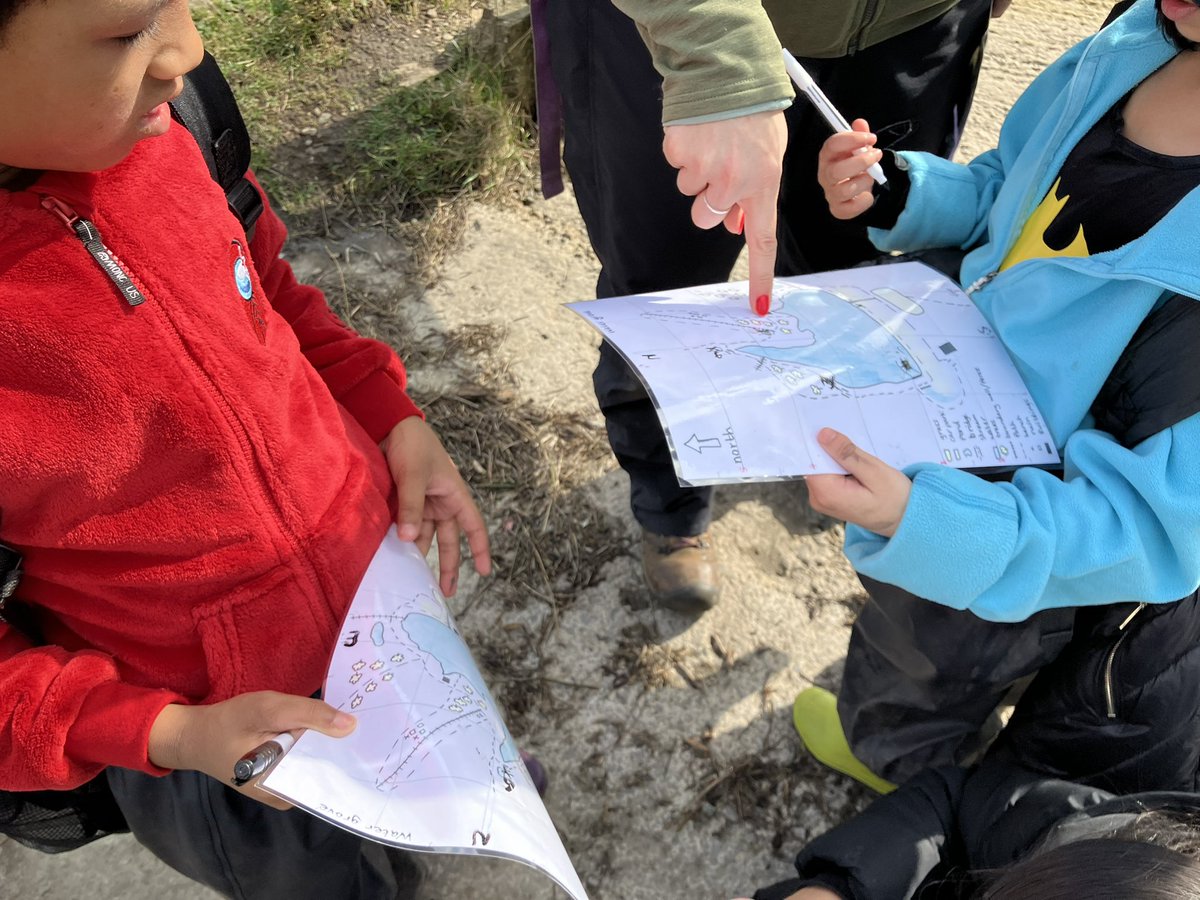 After plotting all the destinations  onto the map, we learned how to find and write a simple grid reference.