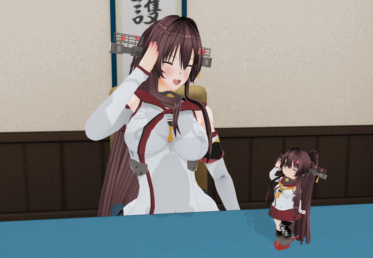 おはようございます～

寒の戻りっていうんですかね、朝の布団からの脱出が一大イベントにｗ

#艦これ　
#COM3D2