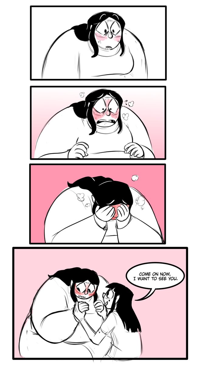 ganglesblueart's tweet photo. [Gangle]’s reaction to [Pomni] telling her about her horny dreams 😭 

Part of her that feels a sense of guilt that she can’t be that dominant of a person, at least not where she’s currently at regarding her level of confidence. 
[Pomni] prefers the REAL [Gangle] anyways 💚 https://t.co/m2vN4siikI