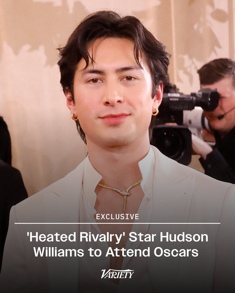 EXCLUSIVE: “Heated Rivalry” star Hudson Williams will attend the #Oscars on Sunday. 

variety.com/2026/awards/aw…