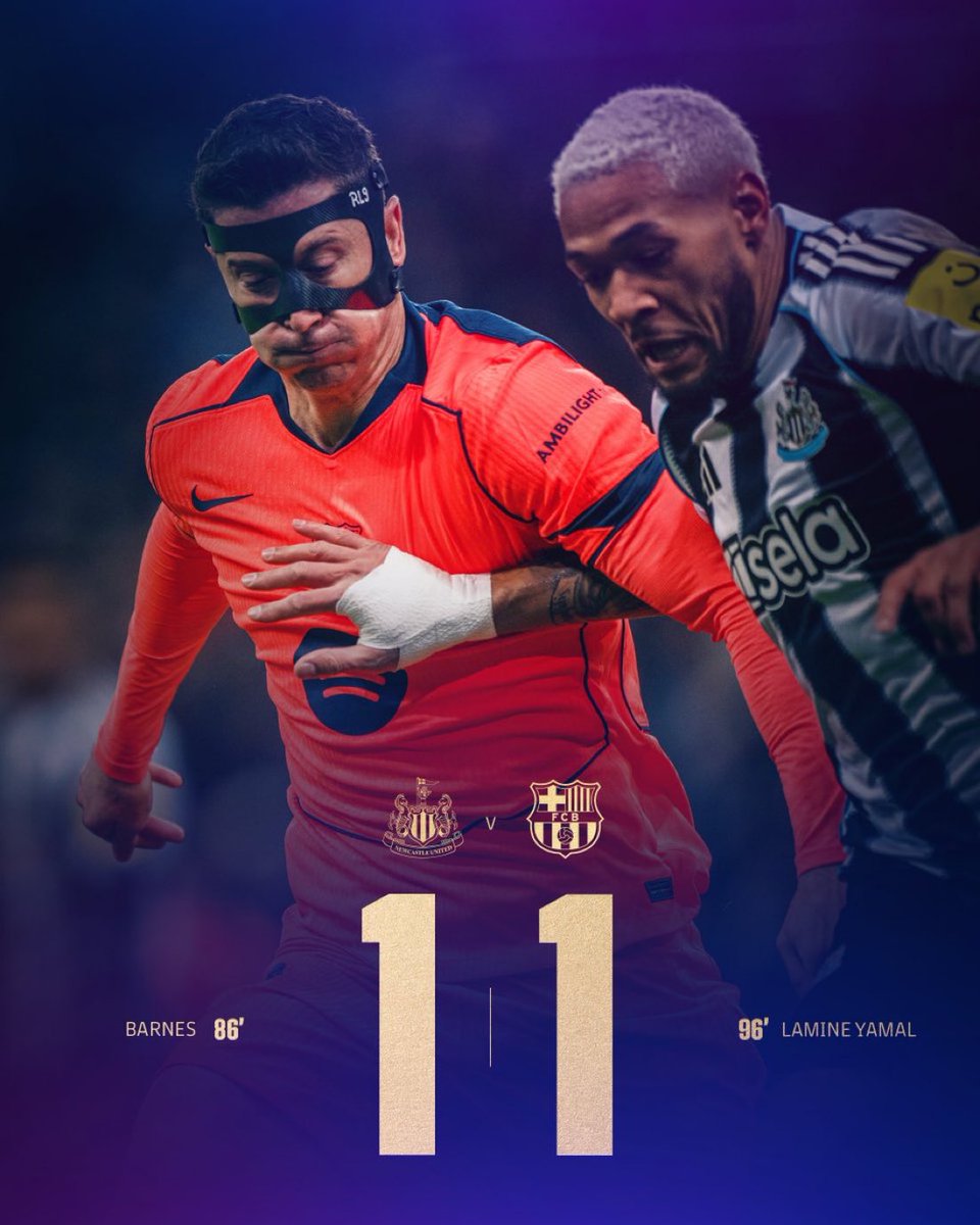 SpheraSports's tweet photo. El Barça saca petróleo tras firmar en Newcastle uno de los peores partidos de la temporada. https://t.co/xLmEnv7tVt