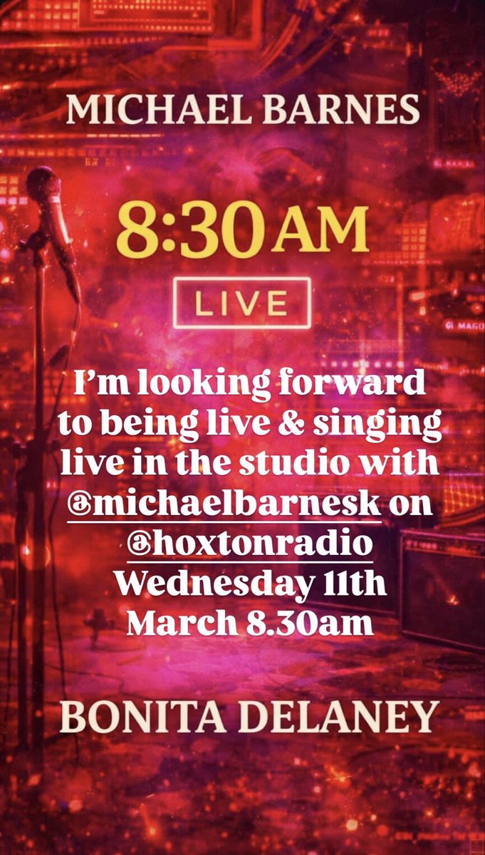 I’m looking forward to singing live on <a href="/hoxtonradio/">Hoxton Radio</a> 🙌🏻✨