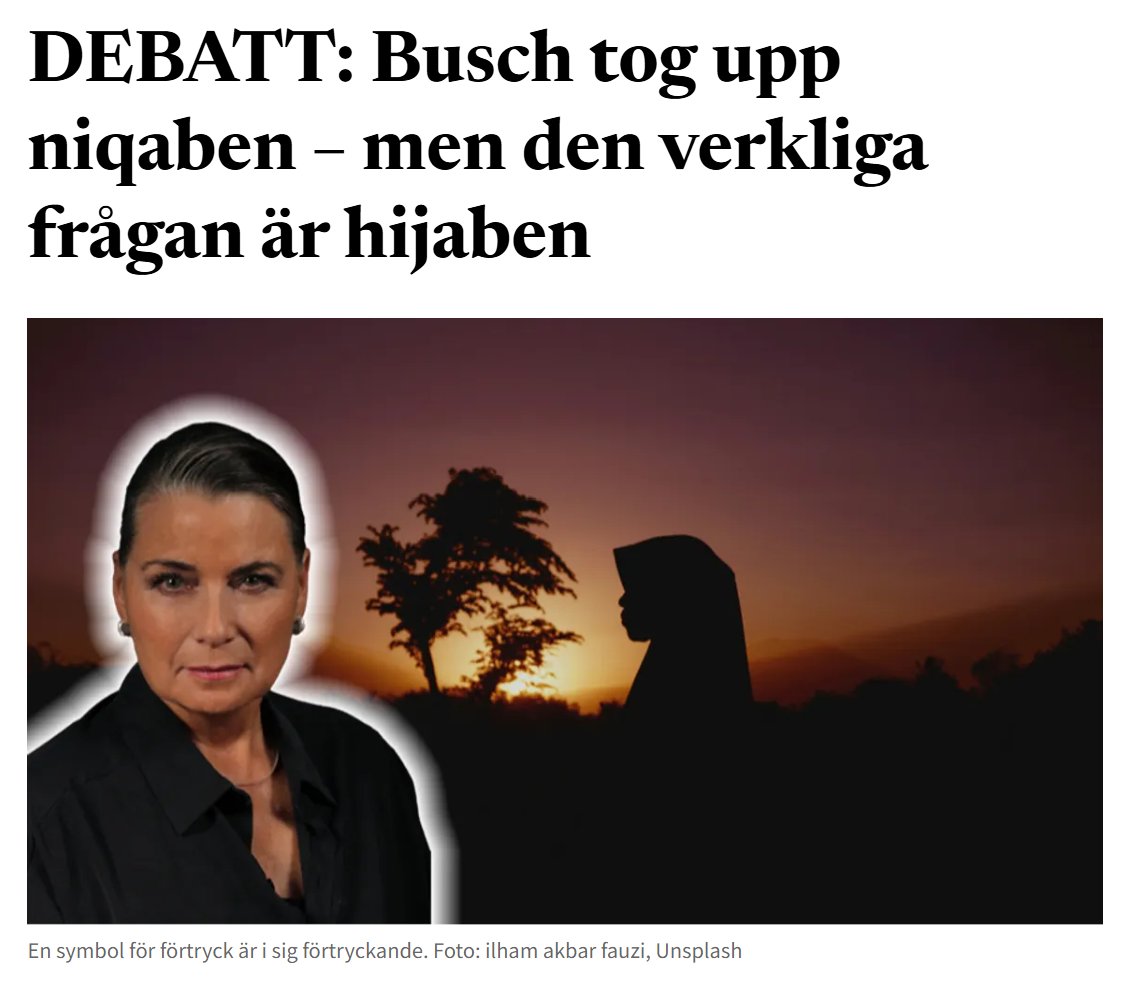 Hijaben är toppen av ett isberg. Under ytan finns ett omfattande normsystem som reglerar frågor om könsroller, familjeliv, klädsel och social ordning. #sharia 

Läs Caroline Thelning från Kvinnokraft 4.0. <a href="/BrandCaroline/">Caroline Thelning</a> <a href="/Bulletin_Nu/">Bulletin</a>. Länk: bulletin.nu/debatt-busch-t…