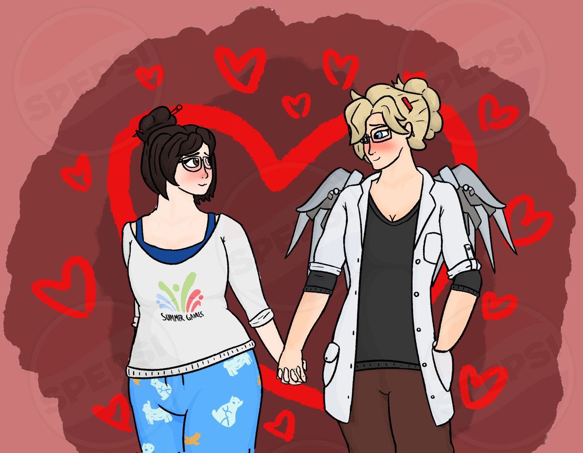 spepsi_'s tweet photo. artwork for my loving duo @ItsZoBee 

#meicy
#overwatch #overwatchfanart #mei #mercy #overwatchmei #overwatchmercy https://t.co/FpRNc0DvoY