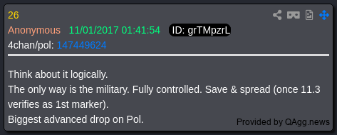 COMMANDER_VT's tweet photo. .
Think about it logically.
The only way is the military. Fully controlled. Save &amp; spread (once 11.3 verifies as 1st marker).
Biggest advanced drop on Pol. https://t.co/Z86TiVSkfs