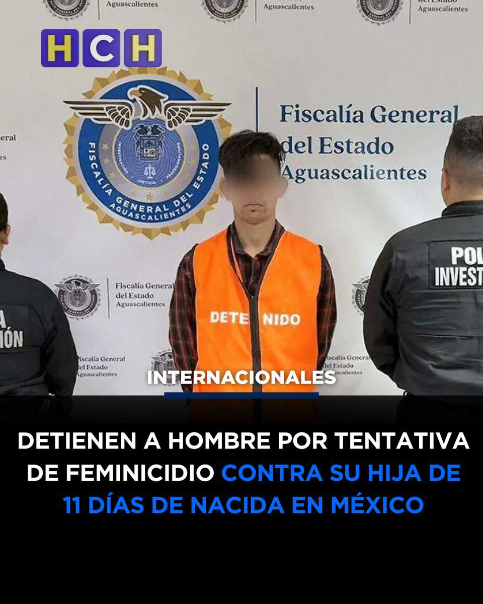 Una bebé de 11 días.
Once días de haber llegado al mundo.

En lugar de brazos, recibió frío.
En lugar de protección, violencia.

En #Aguascalientes, un hombre fue detenido acusado de algo difícil incluso de escribir:
según la fiscalía, metía a su propia hija recién nacida en un
