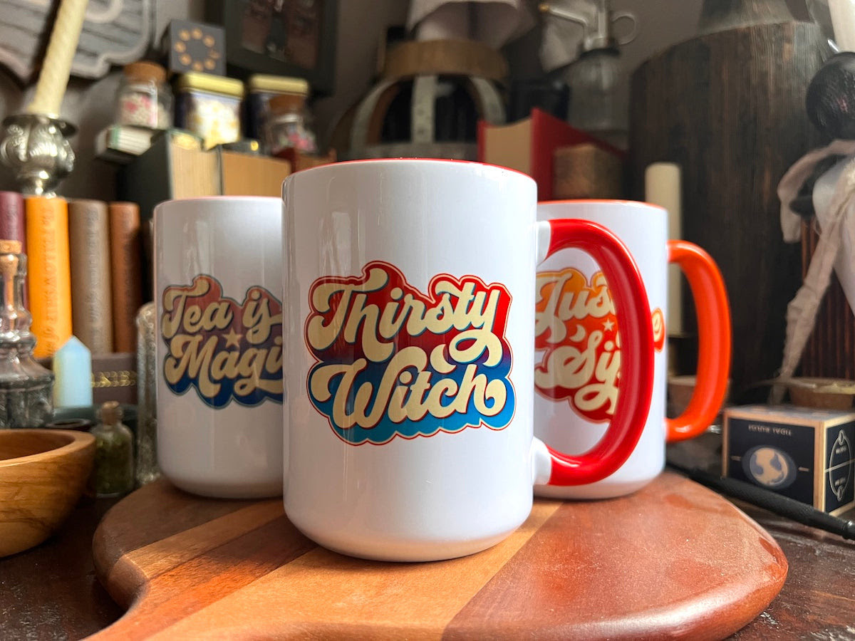 RiddleTeaShoppe's tweet photo. ✨We have new mugs in our shoppe✨

Introducing our Tea Vibes Collection, mixing spicy puns with sassy designs! Ever since we launched our first Thirsty Witch mug, we've been excited to create a full collection with those fun retro 70s vibes!🎉

https://t.co/1JKp8StMeT https://t.co/nbKFqYONIg