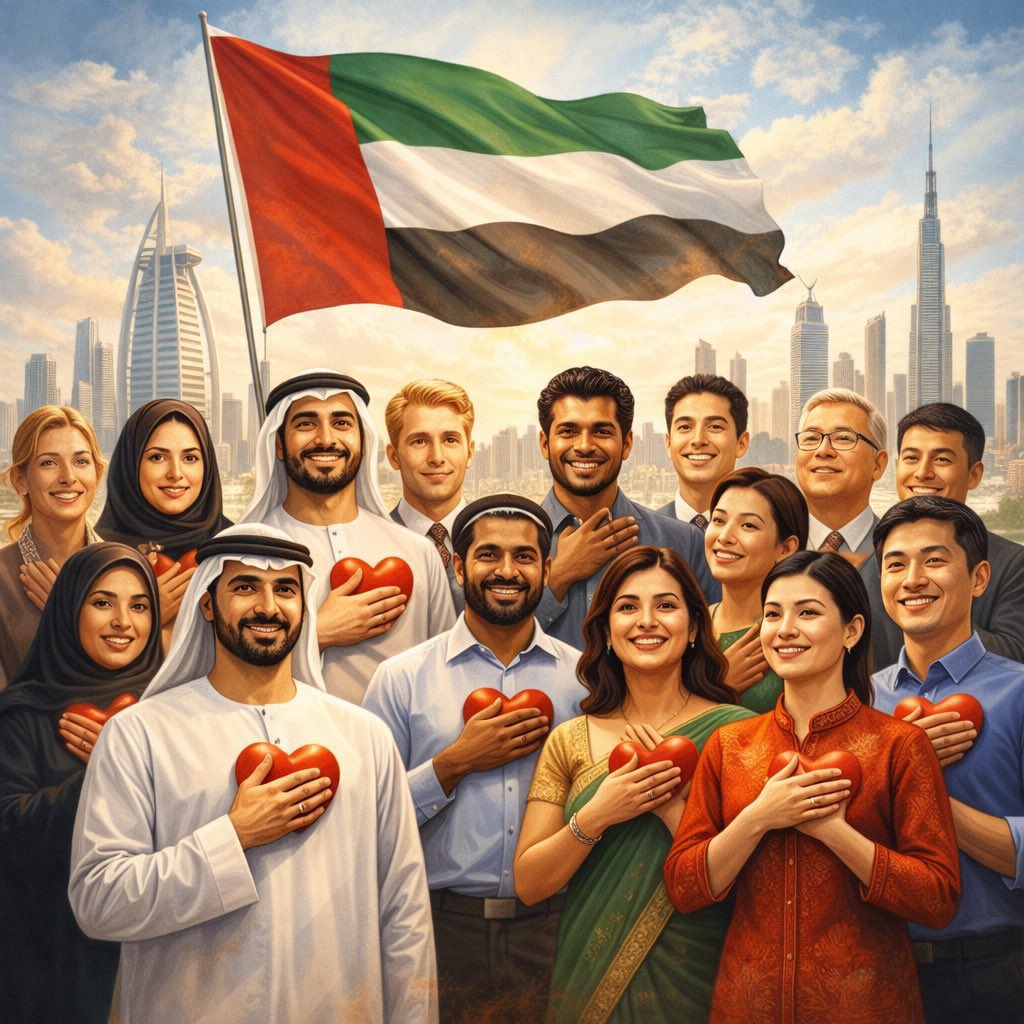 khalid_v12's tweet photo. أحد عشر مليون مواطن ومقيم 

قلبٌ واحد، وحبٌ واحد 🇦🇪

إن لم تكن الإمارات، فمن غيرها يستحق هذا الحب والعرفان ؟

الدولة الوحيدة في العالم التي يخرج قادتها الكرام مخاطبين ومطمئنين المقيمين فيها كما يخاطبون مواطنيهم 

دولة احتضنت جميع جنسيات الأرض وأعراقها ودياناتها بلا أدنى تفرقة وبنفس القدر من المحبة والعناية 

مانراه اليوم من هذه الوقفة المؤثرة ماهي إلا جزء بسيط من ردّ الجميل لهذا الوطن 

وطنٌ إحتضنهم فأحبوه 

حفظ الله دولة الإمارات وقادتها وشعبها ومقيميها