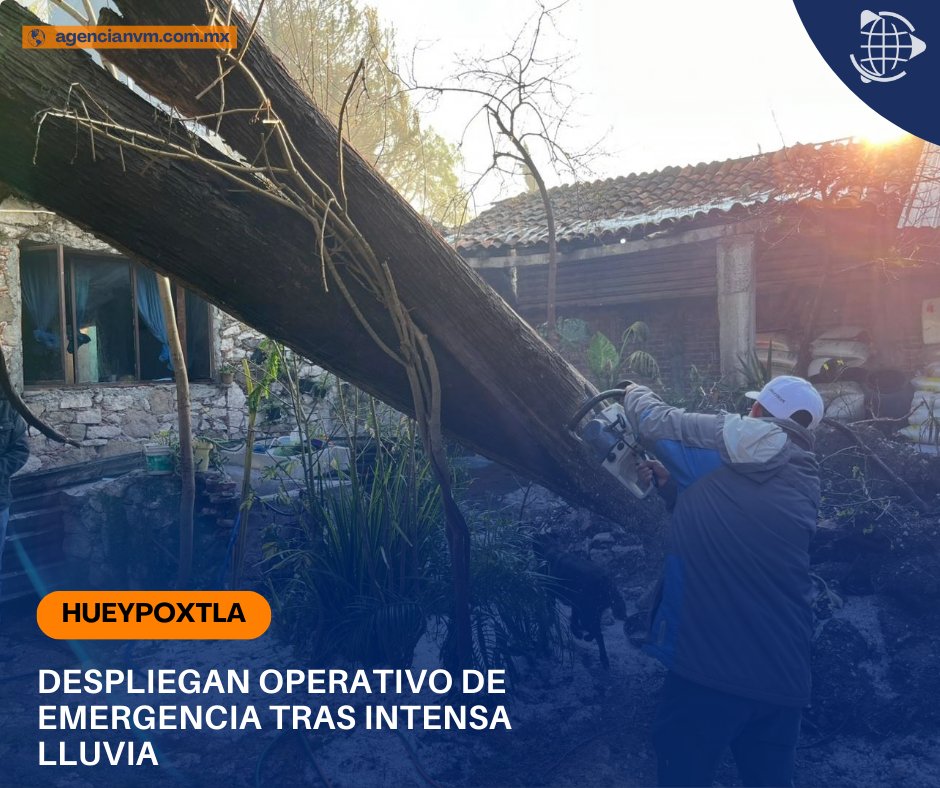 Atiendem autoridades de Hueypoxtla afectaciones por granizada. ⛈️ La alcaldesa Rosa Elva Barrera coordina brigadas de Protección Civil y Seguridad en viviendas y escuelas tras las lluvias. 🚜❄️
Mantente alerta a los reportes meteorológicos. agencianvm.com.mx/estado-de-mexi…