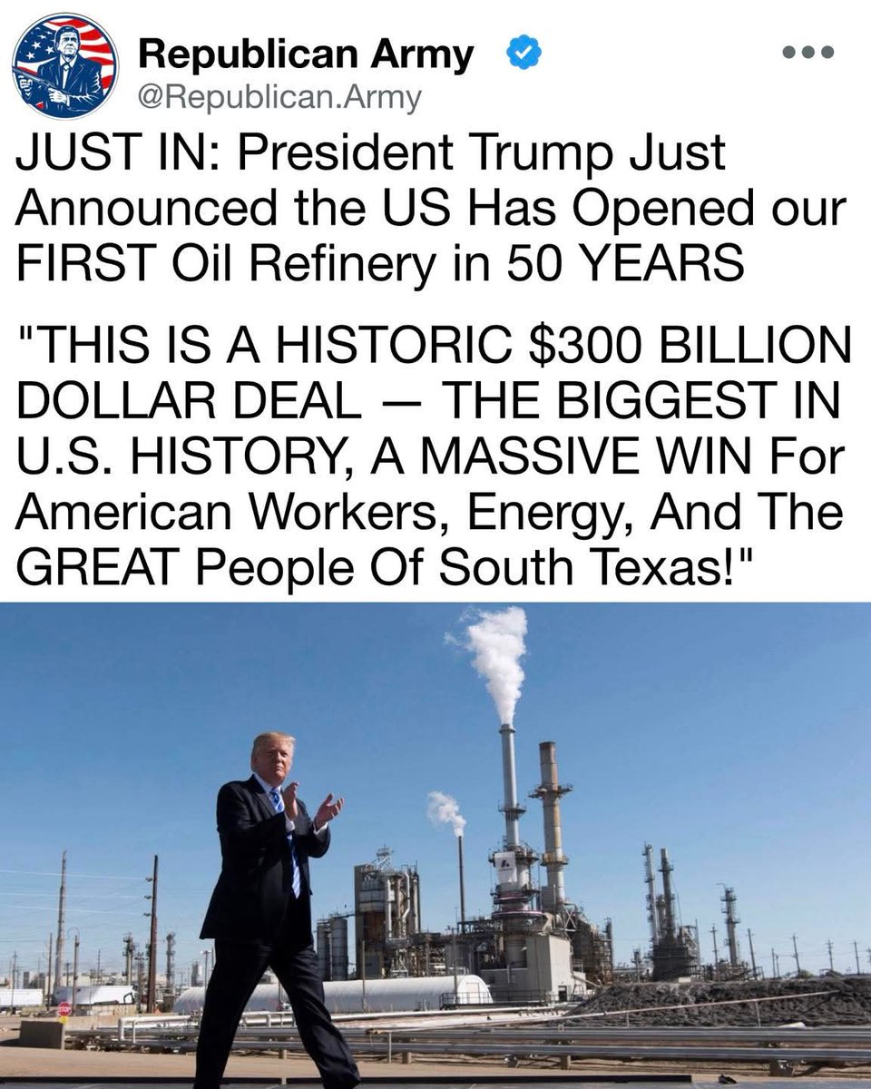 Hi, hello to all the panicans that are bitching about Iran. This here is America First. Maybe actually cheer for the president before constantly dooms day posting. This is a YUGE WIN. 👇

President Trump just delivered another massive victory for American energy independence! A