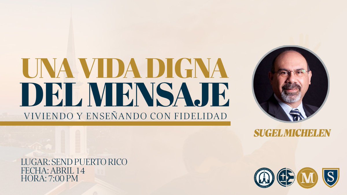 seminarioBPR's tweet photo. El Seminario Teológico Bautista de Puerto Rico te invita a una noche de enseñanza bíblica con el pastor y autor Dr. Sugel Michelen

Registro: https://t.co/6eLLSTXip0

Invita a otros pastores, líderes y hermanos de tu iglesia. https://t.co/ba7aQ8Wv8S