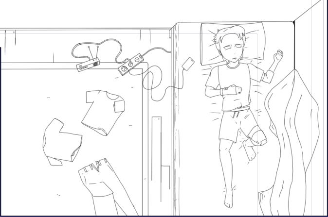 Begun sketching chapter 5. featuring new main character George design