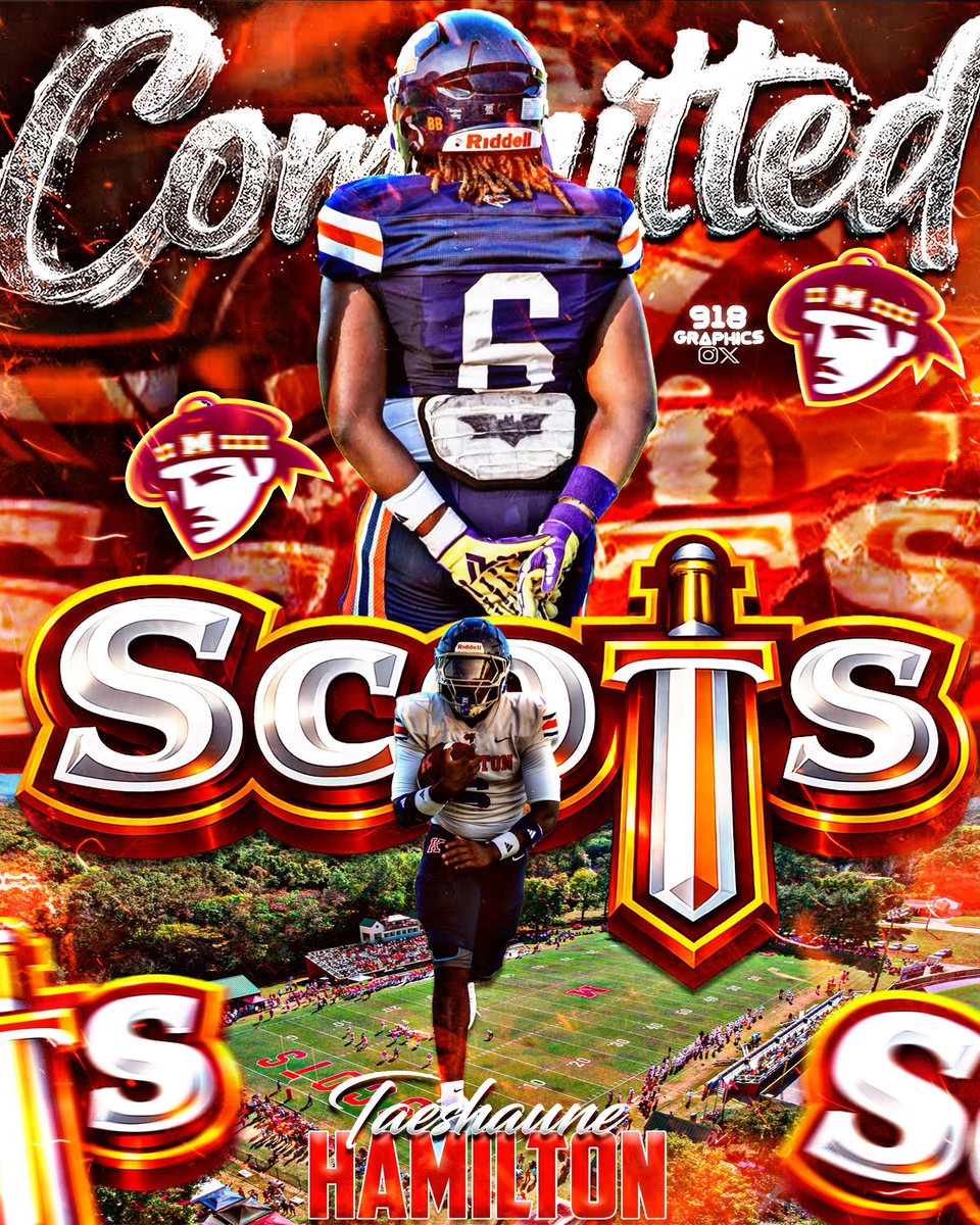 Taehamilton34's tweet photo. #AGTG I am 100% commited to @MCScots I would like to thank @CoachLongHill and @QBCoachFox for this opportunity!!   @Grade_aTraining @PennySmith_ @CSmithScout @sixstarfootball @5StarPreps @Jacket5193 https://t.co/EP08lgEqas