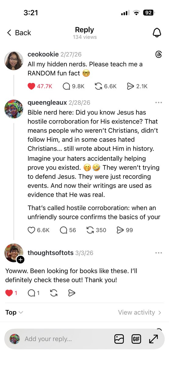 queengleaux's tweet photo. A post that went kinda viral on Threads! Nothing but the glory of God! I'm going to forever step bout Jesus! The more we know the more we GROW IN CHRIST! Enjoy! 
https://t.co/HhSJR4GR1k https://t.co/Ia56KrhrYe
