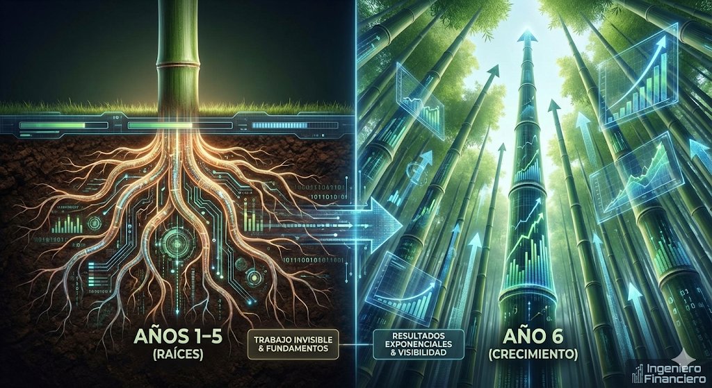 Los primeros 5 años de inversión son aburridos. 

No se ve nada. Es la fase de raíces. 

En el año 6, el crecimiento es explosivo. 

La mayoría se rinde justo antes de despegar. 🌱