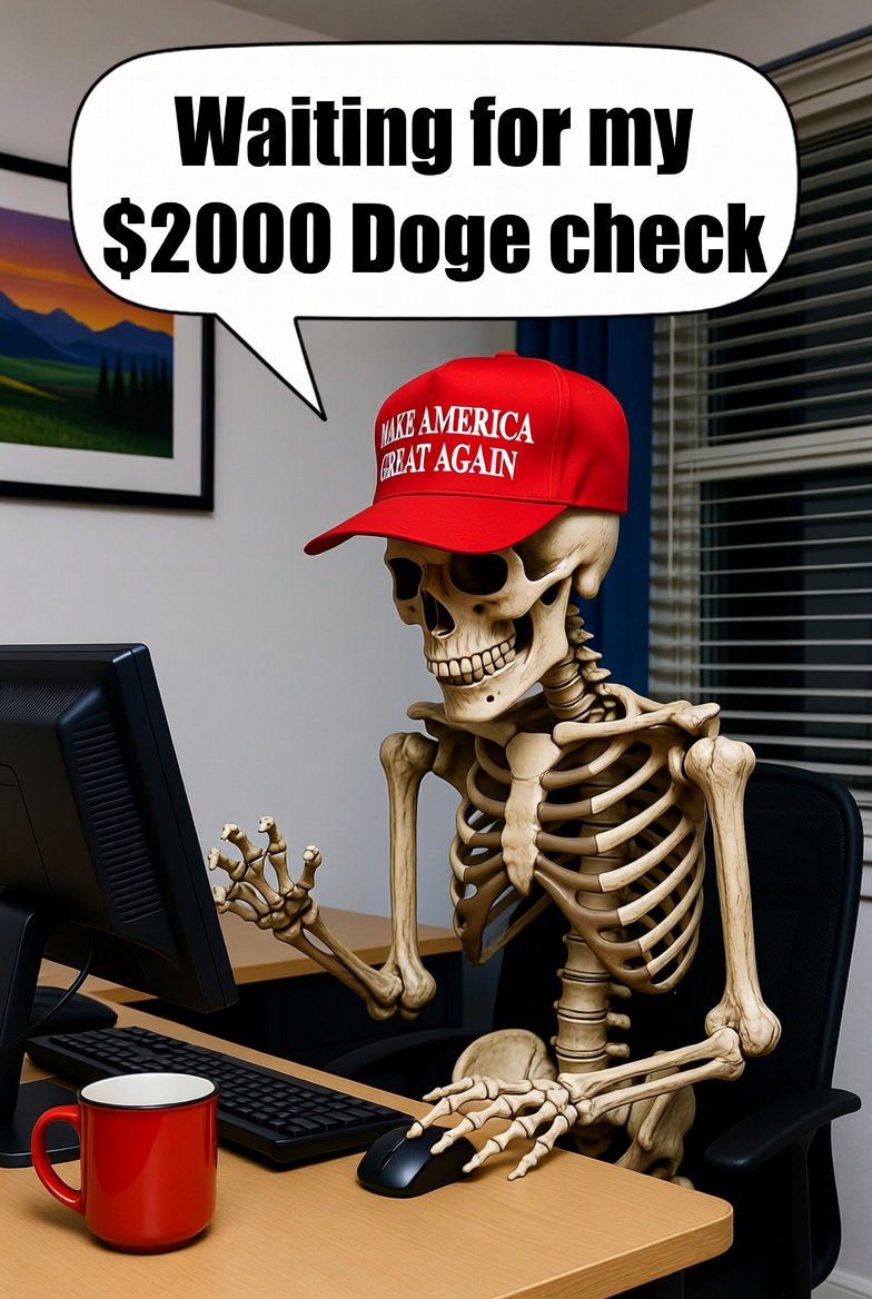 The $2,000 DOGE check is coming very soon. Probably in... in two weeks.