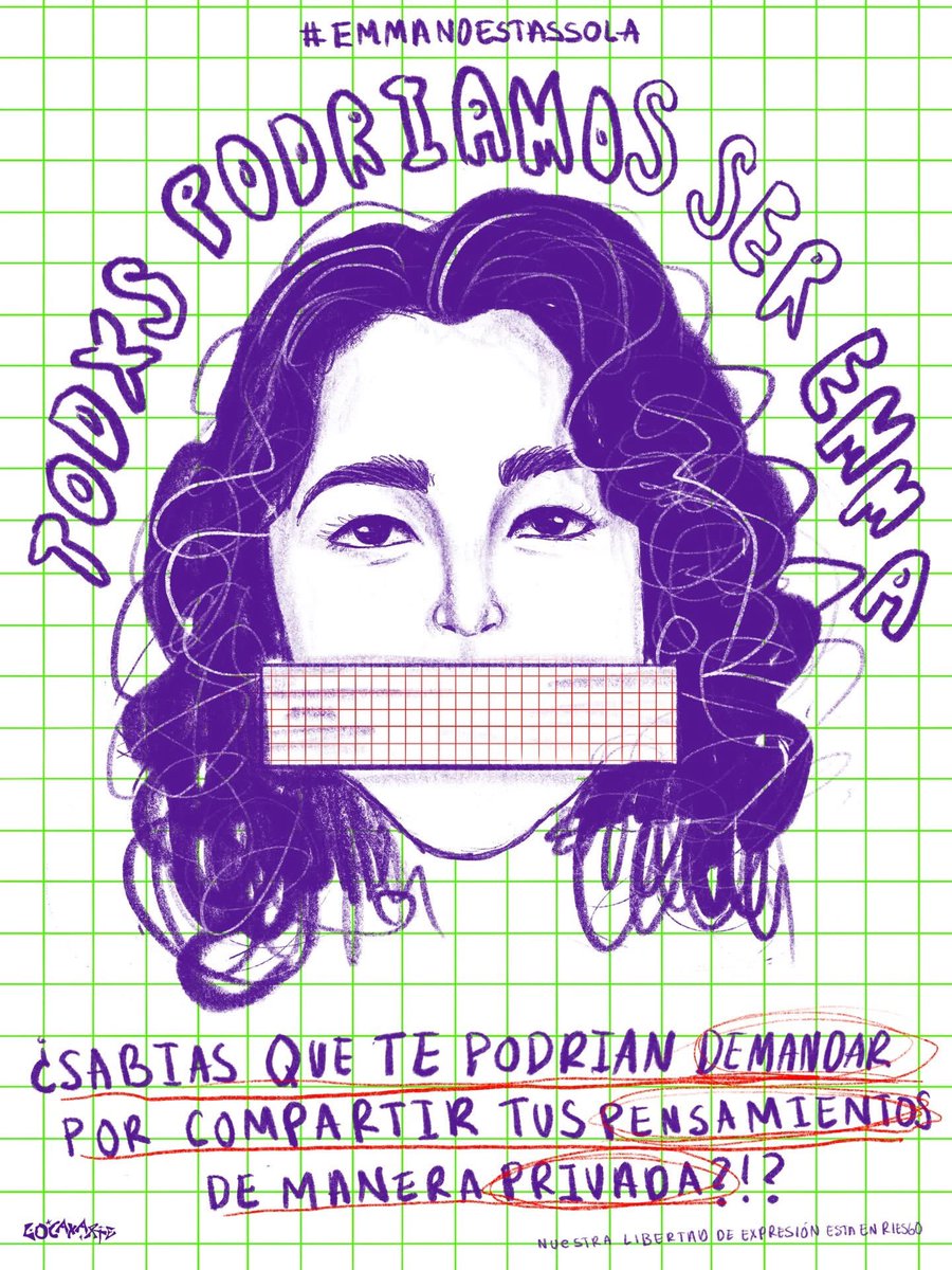 ink8aM's tweet photo. No podemos normalizar que el poder de una Diputada con licencia responda a la crítica con intimidación.

Porque hoy es Emma. Mañana puede ser cualquiera de nosotrxs.

#emmanoestasola #libertaddeexpresión #fy #viral  #estonoscompeteatodos https://t.co/mLiwhZbvW4