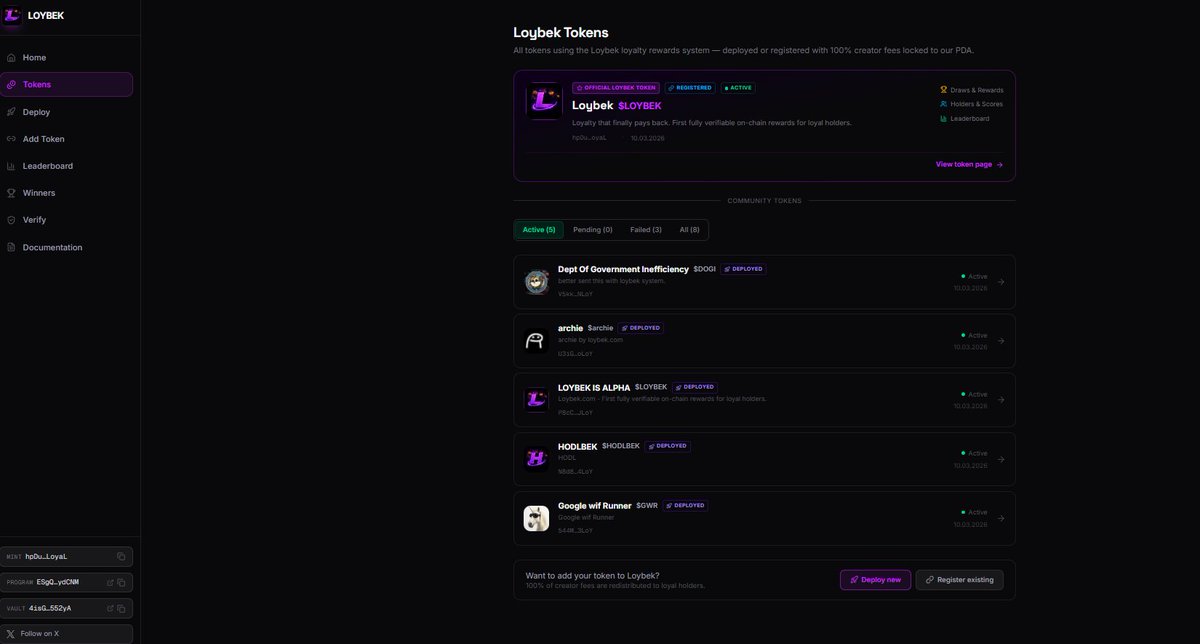loybekcom's tweet photo. We fine tuned out tokens page! 

Good to see new deploys using our app.

$LOYBEK https://t.co/esE9z8SJhW