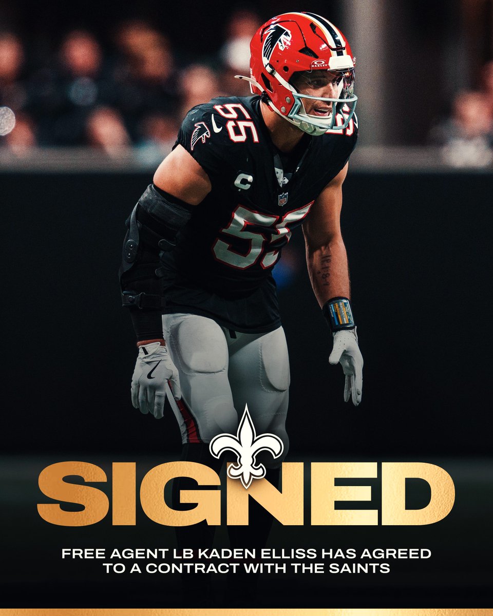 LB Kaden Elliss is returning to the Saints on a 3-year, $33M deal, per <a href="/nick_underhill/">Nick Underhill</a>

- 87.7 pass rush grade since 2024 (5th among LBs)
- 69 pressures since 2024 (1st among LBs)