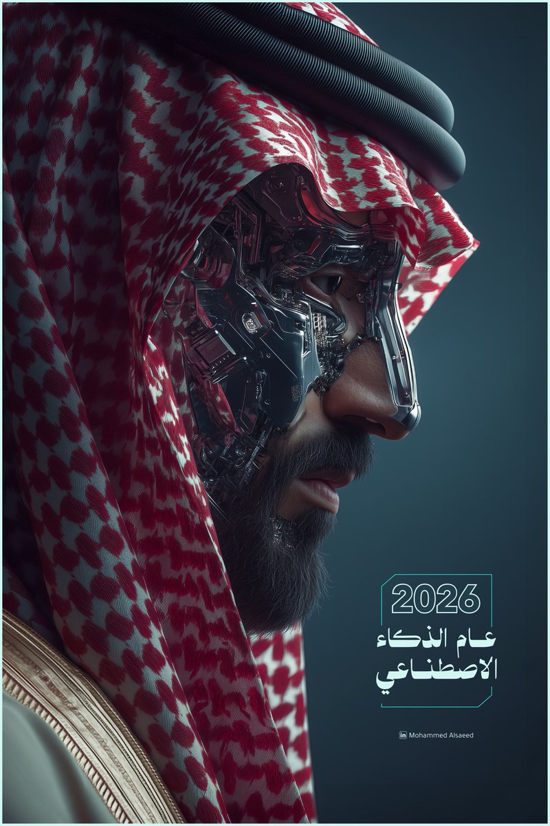 moalsaeed_'s tweet photo. مع إعلان المملكة 2026 عامًا للذكاء الاصطناعي 🇸🇦🤖

تؤكد السعودية مرةً أخرى أنها من الدول السبّاقة في تبني التقنيات المتقدمة وصناعة مستقبلها بالابتكار والمعرفة.

 #عام_الذكاء_الاصطناعي https://t.co/UV6U9iUy5K