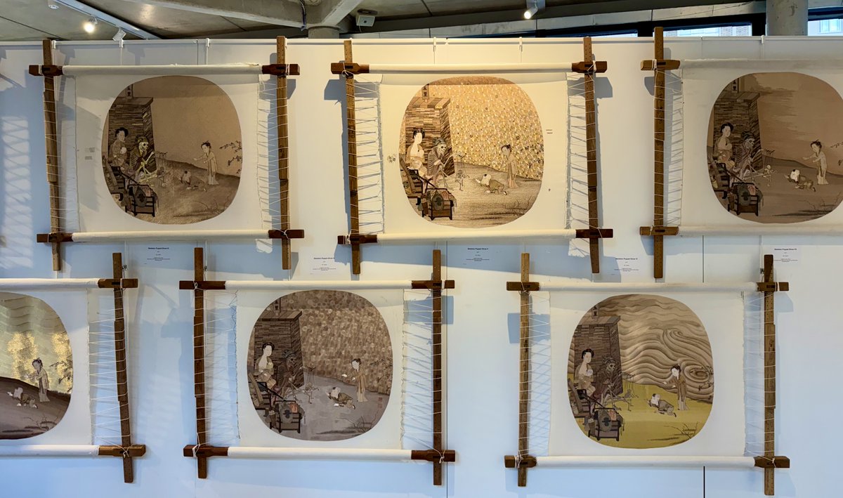 ChinaDaily's tweet image. #ChineseCulture The exhibition "Suzhou Embroidery: The Awakening of a 1,000-Year Tradition" held its opening ceremony on Tuesday at the Royal Geographical Society in London, showcasing collaborative works by visionary artist Wu Jian'an and Suzhou embroidery masters Yao Huifen and