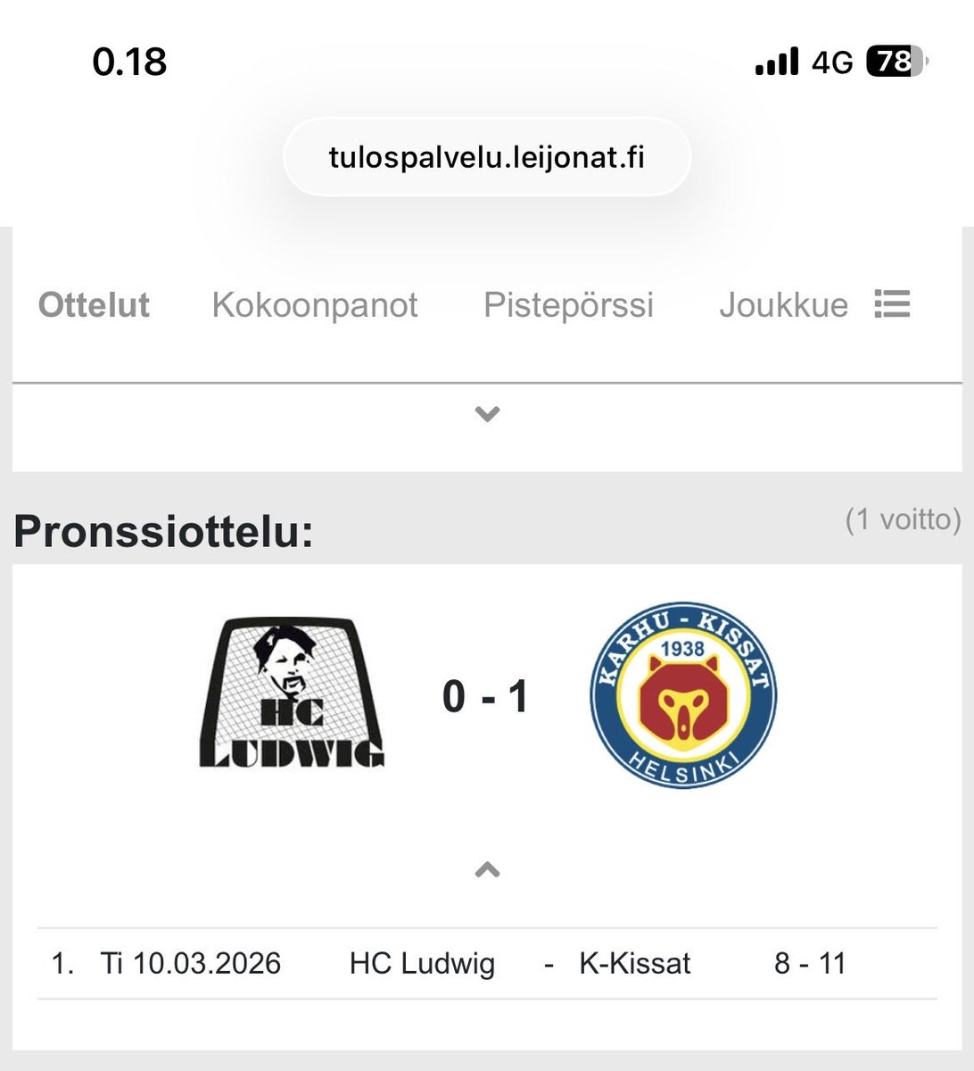 kammoji's tweet photo. @karhukissat Kissat nappaa battlen päätteeksi lopulta selvänumeroisen voiton maalein 11-8. Hyvät naiset ja herrat, @karhukissat Miehet edustusjoukkue @leijonat #finhockey III-divisioona pronssia kaudella 2025-2026 😁🙌🏒🥉! #StadinVanhinKasvattaa https://t.co/Z90pFHLu1F