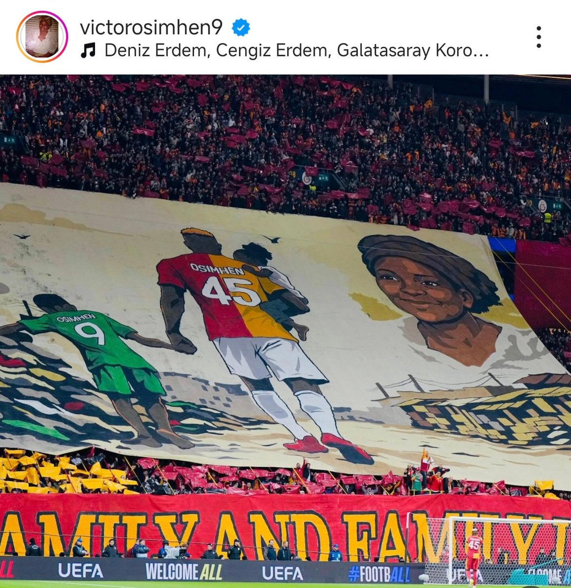 Victor Osimhen'den duygu yüklü paylaşım

"Gözyaşlarıma hakim olmakta zorlandığım bu gece benim için oldukça duygusaldı. Galatasaray taraftarının bu sevgi gösterisine şahit olmak, tüm samimiyetimle söylüyorum ki, hayatımın sonuna kadar asla unutmayacağım bir şey.

Geldiğim ilk