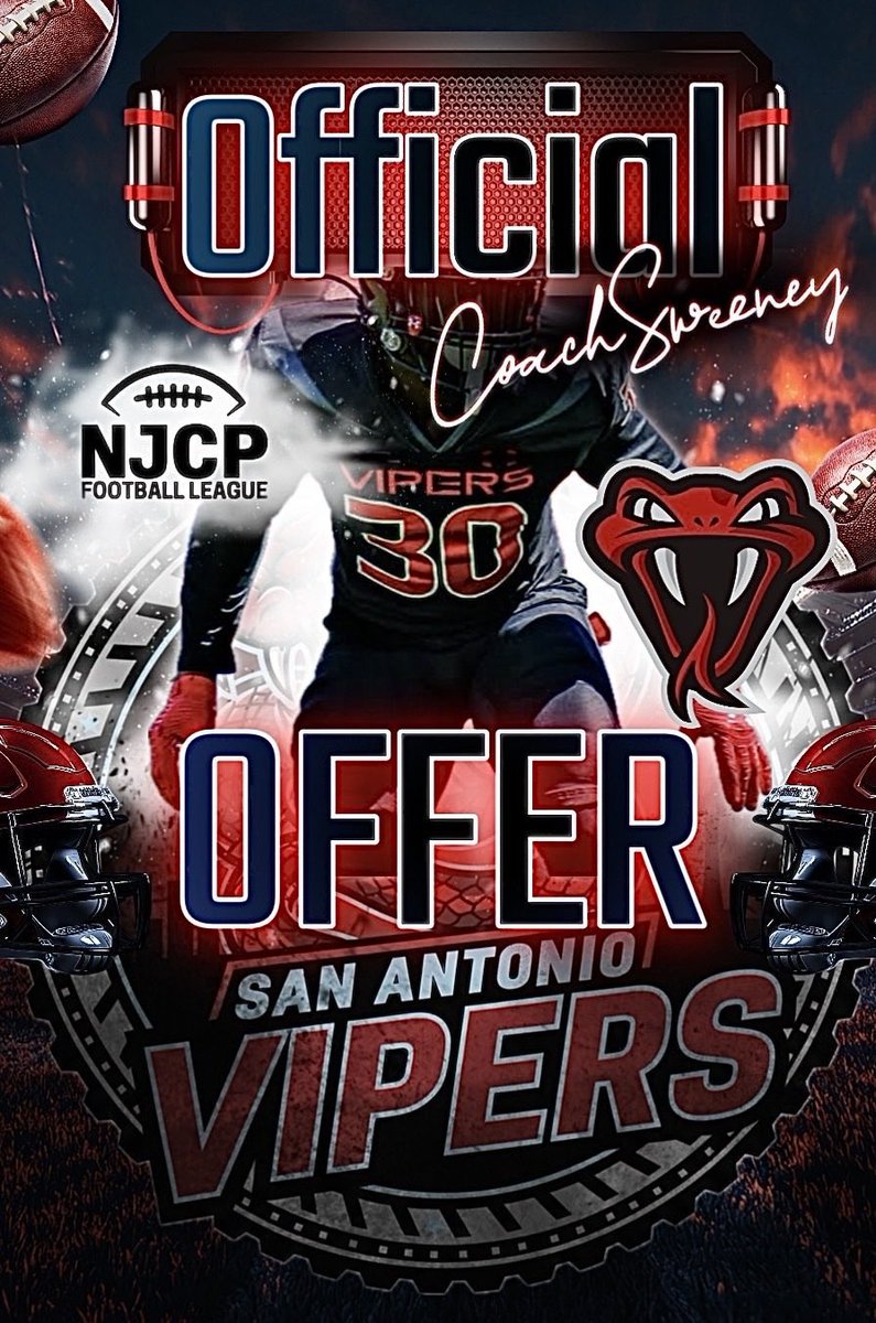 Alhamdulillah🤲🏾 After a great conversation with <a href="/CoachSweeneyTBE/">Coach Sweeney</a> im blessed to receive an offer from San Antonio Vipers <a href="/CmdPanther1/">Rob Hinson</a> <a href="/CoachMPerry/">Matt Perry</a>