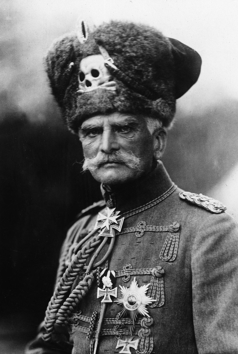 HudsonToast's tweet photo. @archeohistories The problem with getting AI to color your pictures is it almost always over embellishes the picture. You can see in the original the scars were no where near as pronounced. Plus he is missing a few medals. https://t.co/diCjGDduvz