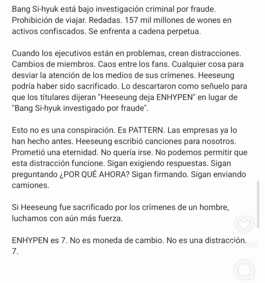 kooranzitop's tweet photo. @jakeemessilover @BELIFTLAB ¡No descansaré hasta que estén completos!
Créditos a qn corresponda. Investigue por mi cuenta y es cierto, alegan su inocencia. El caso no se ha cerrado aún.
#BELIFTLABTREATENHYPENBETTER
#HEESEUNG 
#ENHYPENIS7
#COMEBACKHEESEUNG

ENHYPEN HOME
#ENHYPEN_IS_7
#ENHYPEN_HOME
#Always7 https://t.co/WqviYybVBO